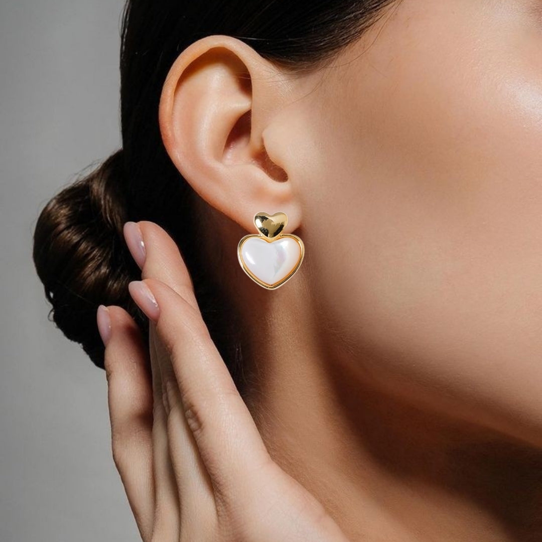 Delicate Hearts Stud Earrings