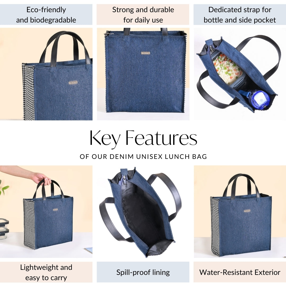 Denim Chic Lunch Bag
