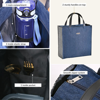 Denim Chic Lunch Bag