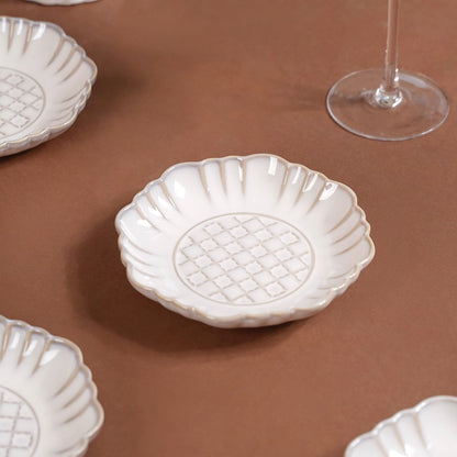 Ivory Dessert Plate Set Of 4 6 Inch