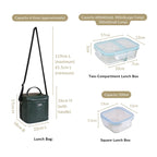 Premium Large Lunch Bag Lunch Box Hamper Dark Green