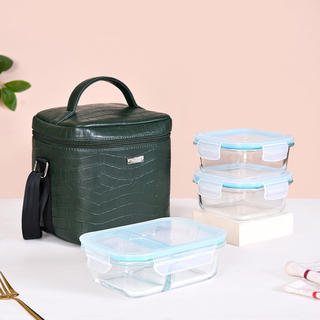 Premium Large Lunch Bag Lunch Box Hamper Dark Green