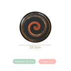 Brushstroke Round Exotic Dinner Plate Set Of 4 10 Inch