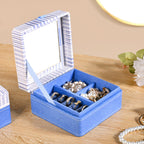 Dots And Dash Multi Section Jewellery Box With Mirror