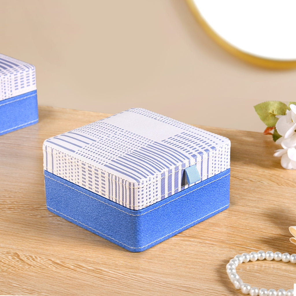 Dots And Dash Multi Section Jewellery Box With Mirror