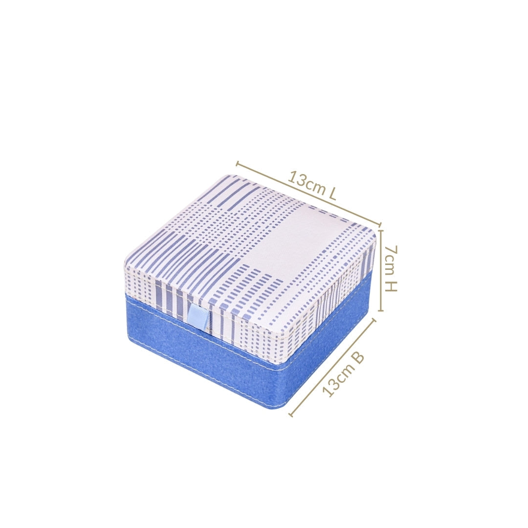 Dots And Dash Multi Section Jewellery Box With Mirror