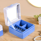 Dots And Dash Multi Section Jewellery Box With Mirror
