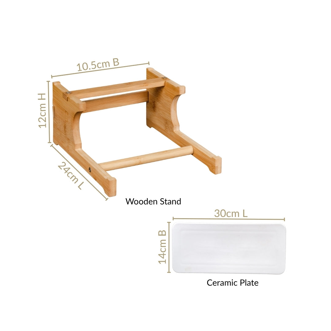 2 Tier Ceramic Dessert Platter