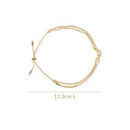 Double Layered Gold Sliding Knot Bracelet