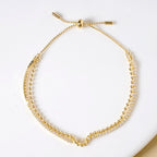 Double Layered Gold Sliding Knot Bracelet
