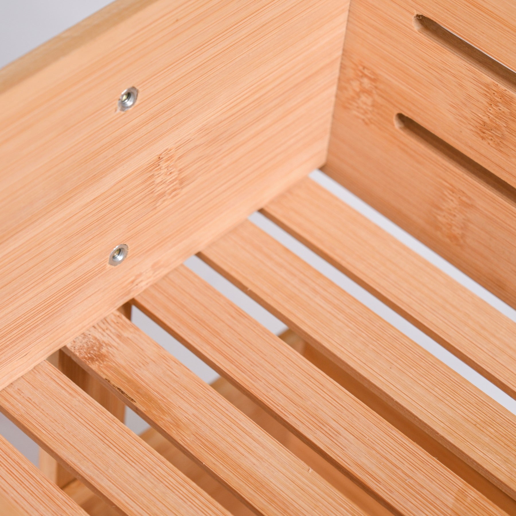 Double Tier Bamboo Storage Basket