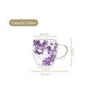Lavender Flowers Inside Double Walled Coffee Mug Set Of 2 250ml