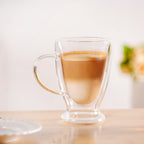 Double Walled Glass Irish Coffee Mug Set Of 2 350ml