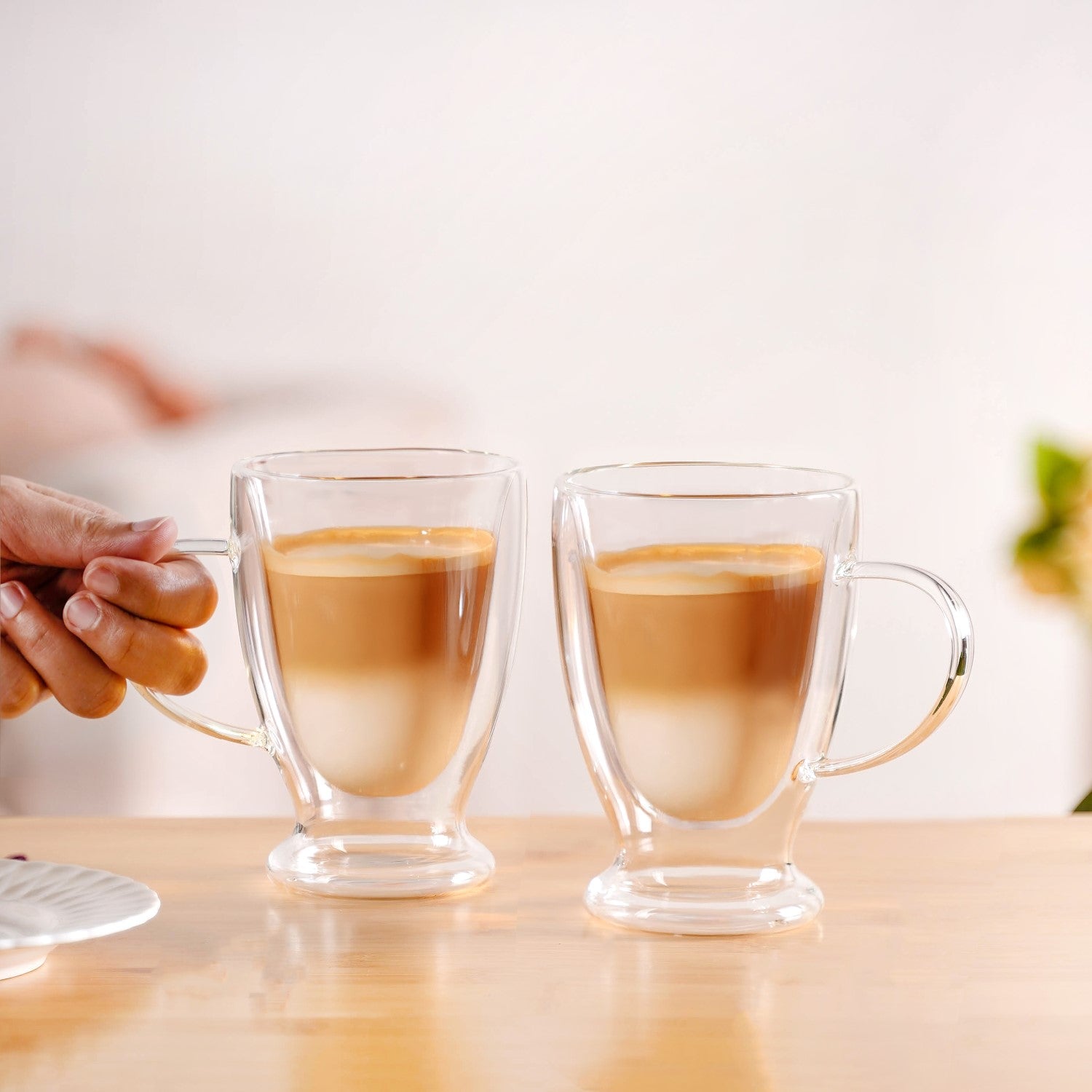 Double Walled Glass Irish Coffee Mug Set Of 2 350ml