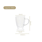 Double Walled Glass Irish Coffee Mug Set Of 2 350ml