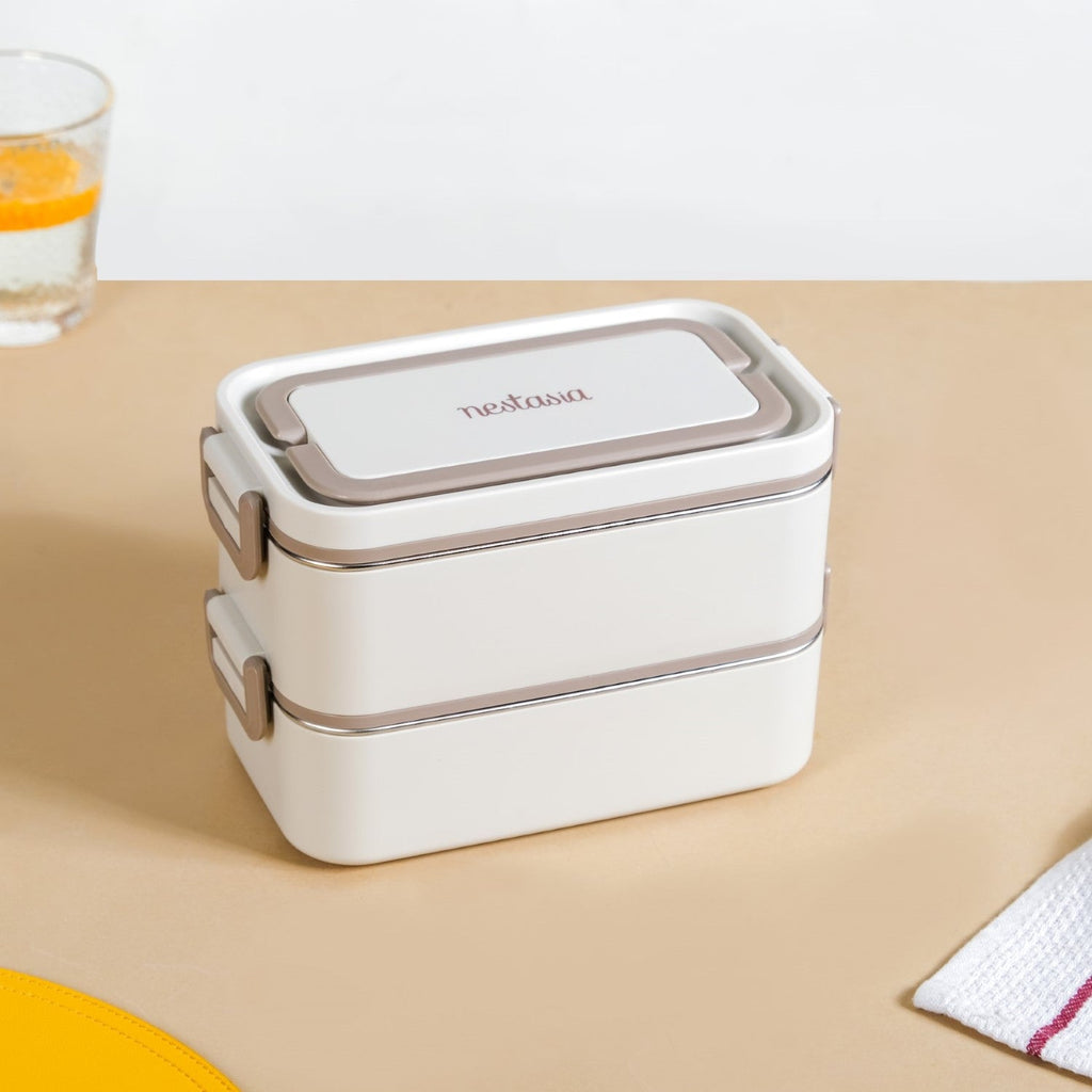 Ninja Airtight Double Decker Bento Lunch Box Matte Beige 2000ml