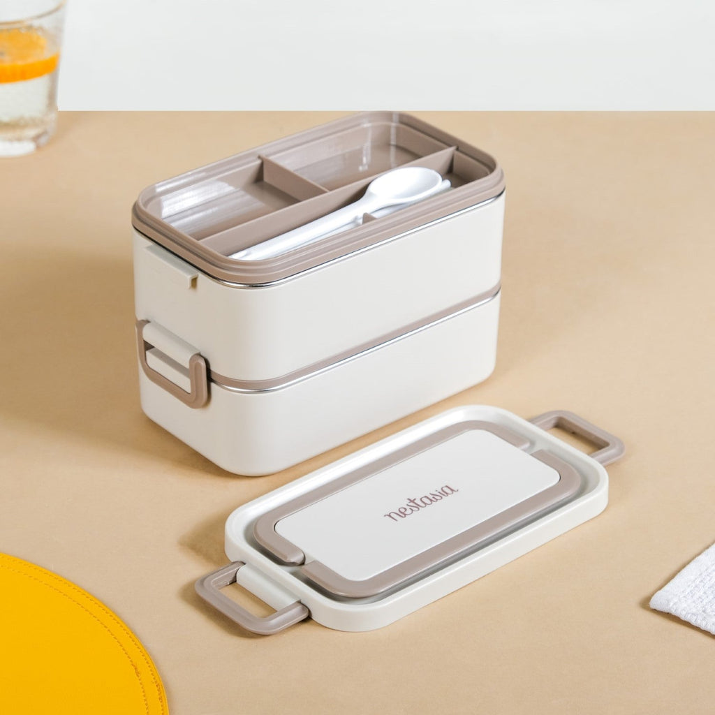 Ninja Airtight Double Decker Bento Lunch Box Matte Beige 2000ml