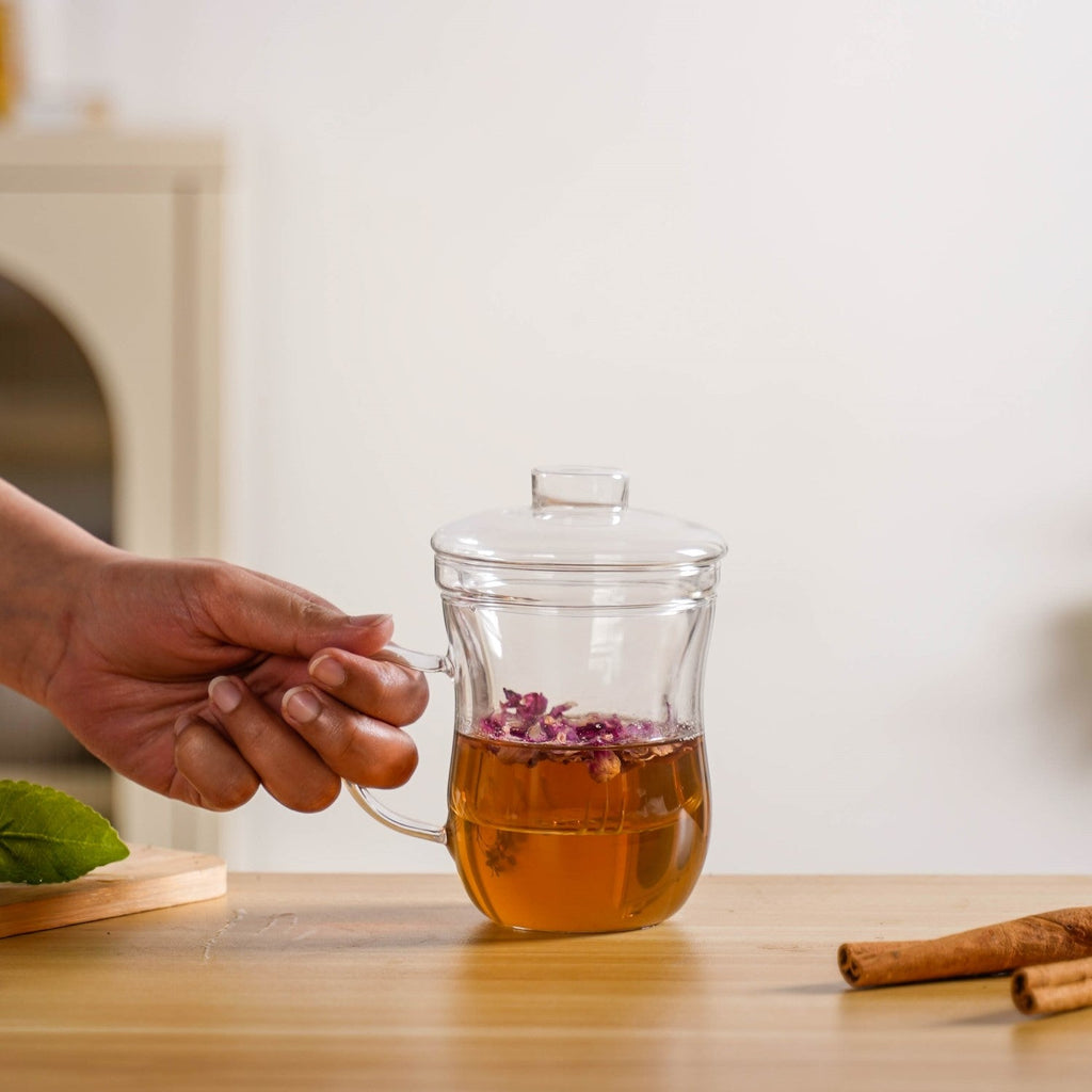 Double Walled Glass Infuser Teapot with Strainer