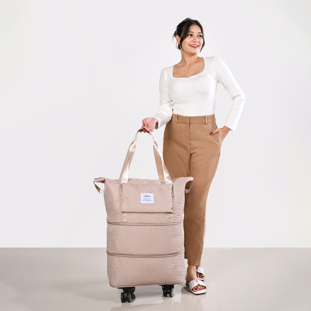 Double Expandable Movo Travel Bag With Detachable Wheels