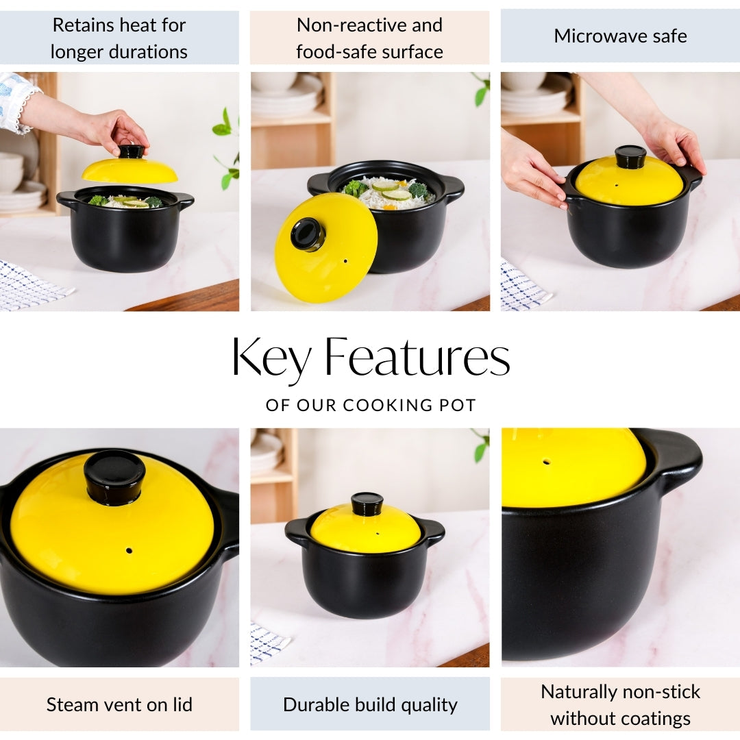 Limonelle Ceramic Flame Safe Tureen Cooking Pot 1700ml