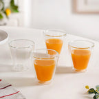 Double Walled Borosilicate Tumblers Set Of 4 250ml
