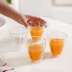 Double Walled Borosilicate Tumblers Set Of 4 250ml