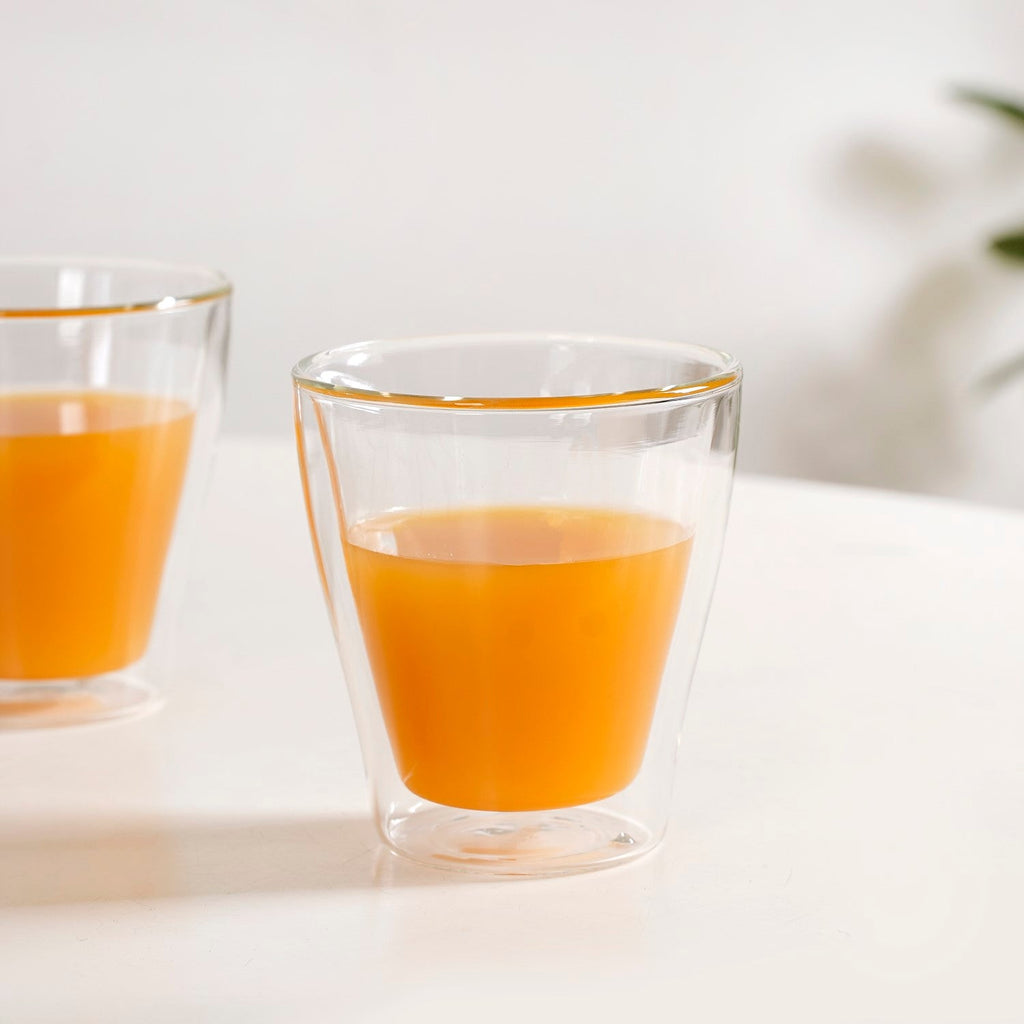 Double Walled Borosilicate Tumblers Set Of 4 250ml