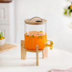 Drinks Dispenser With Bamboo Stand 3600ml