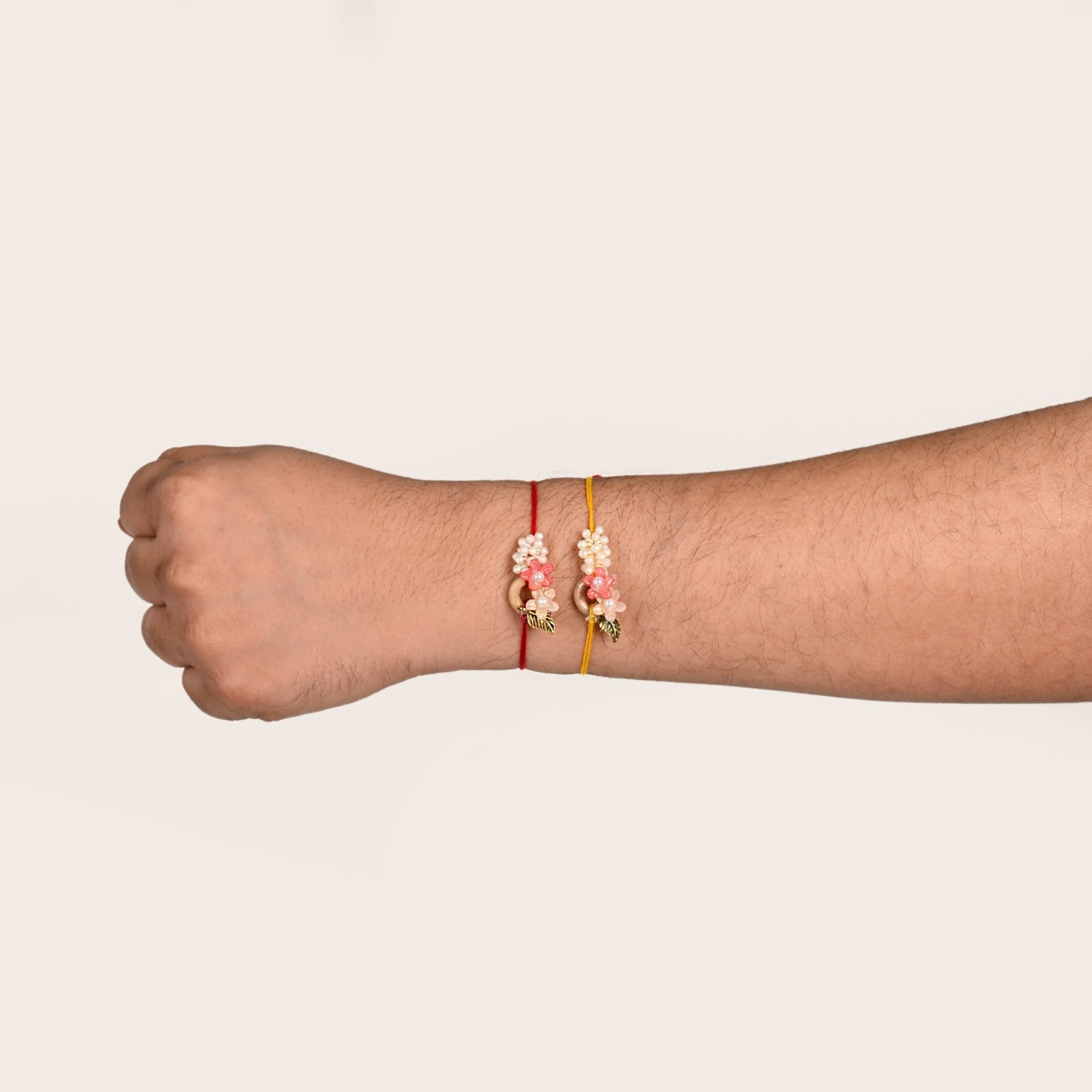 Dual Flower Rakhi Gift Set