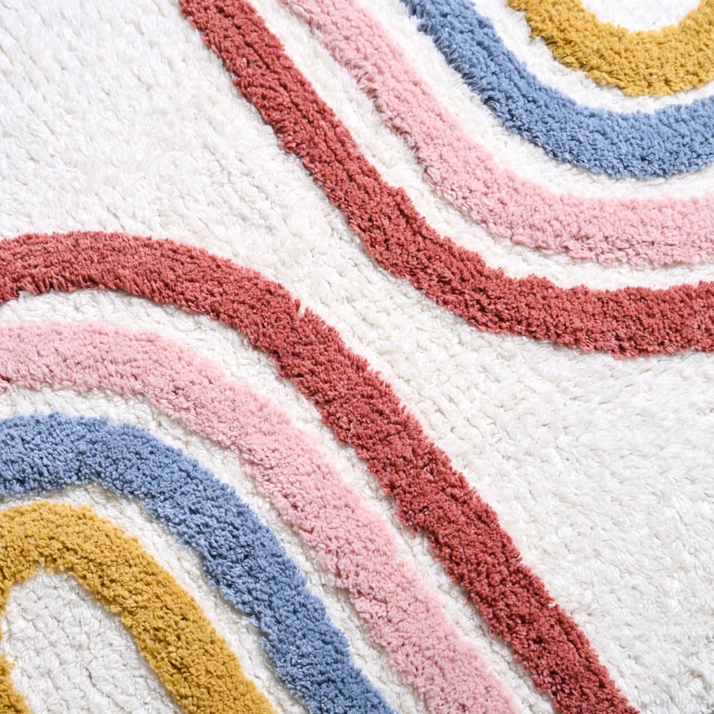 Rainbows With Tassels Cotton Anti Slip Floor Mat 84x51cm