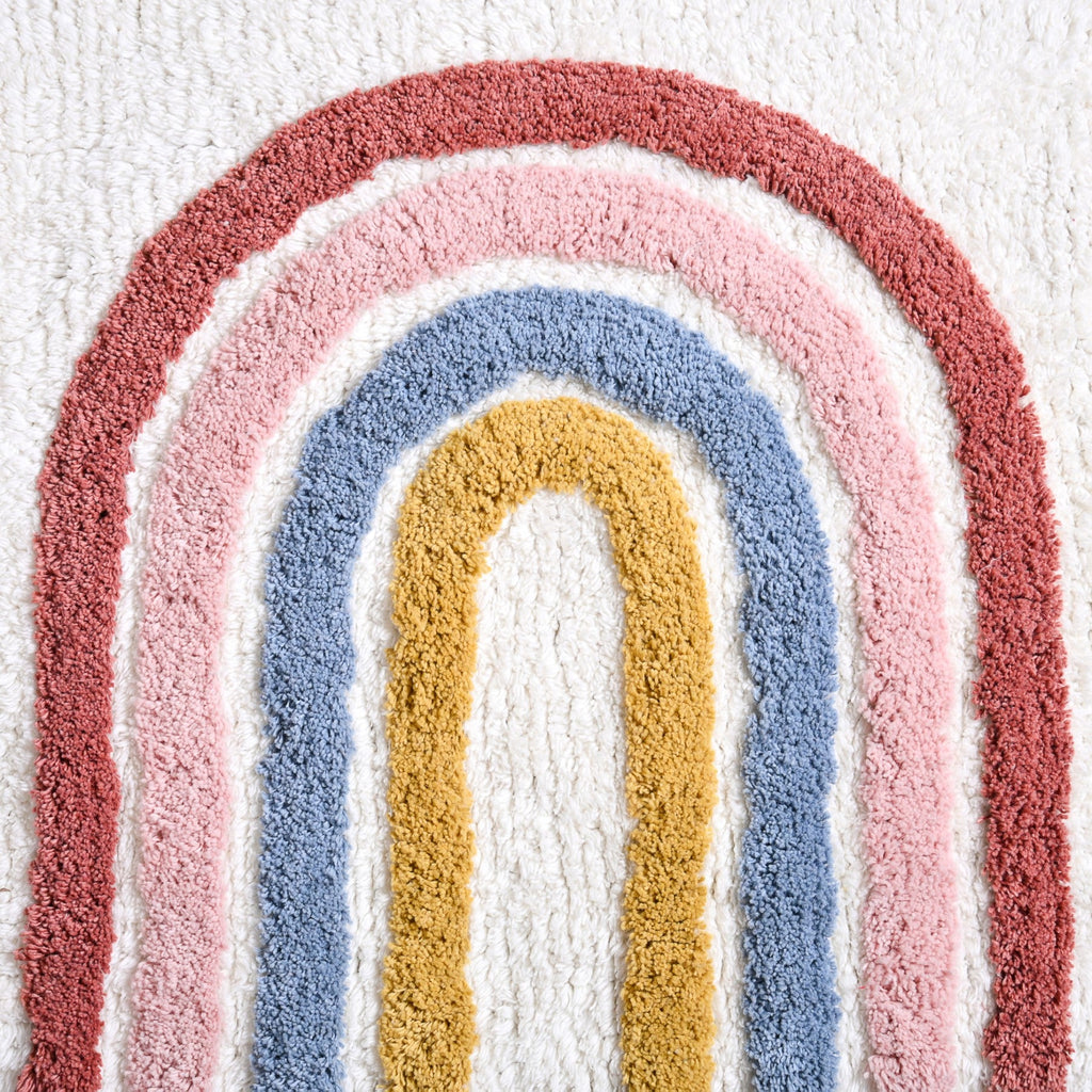 Rainbows With Tassels Cotton Anti Slip Floor Mat 84x51cm