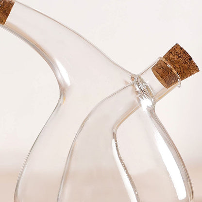 Dual Drop Design Glass Cruet Dispenser For Infused Oils
