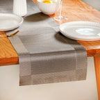 Dual Tone Reversible Table Runner Silver 180x30cm