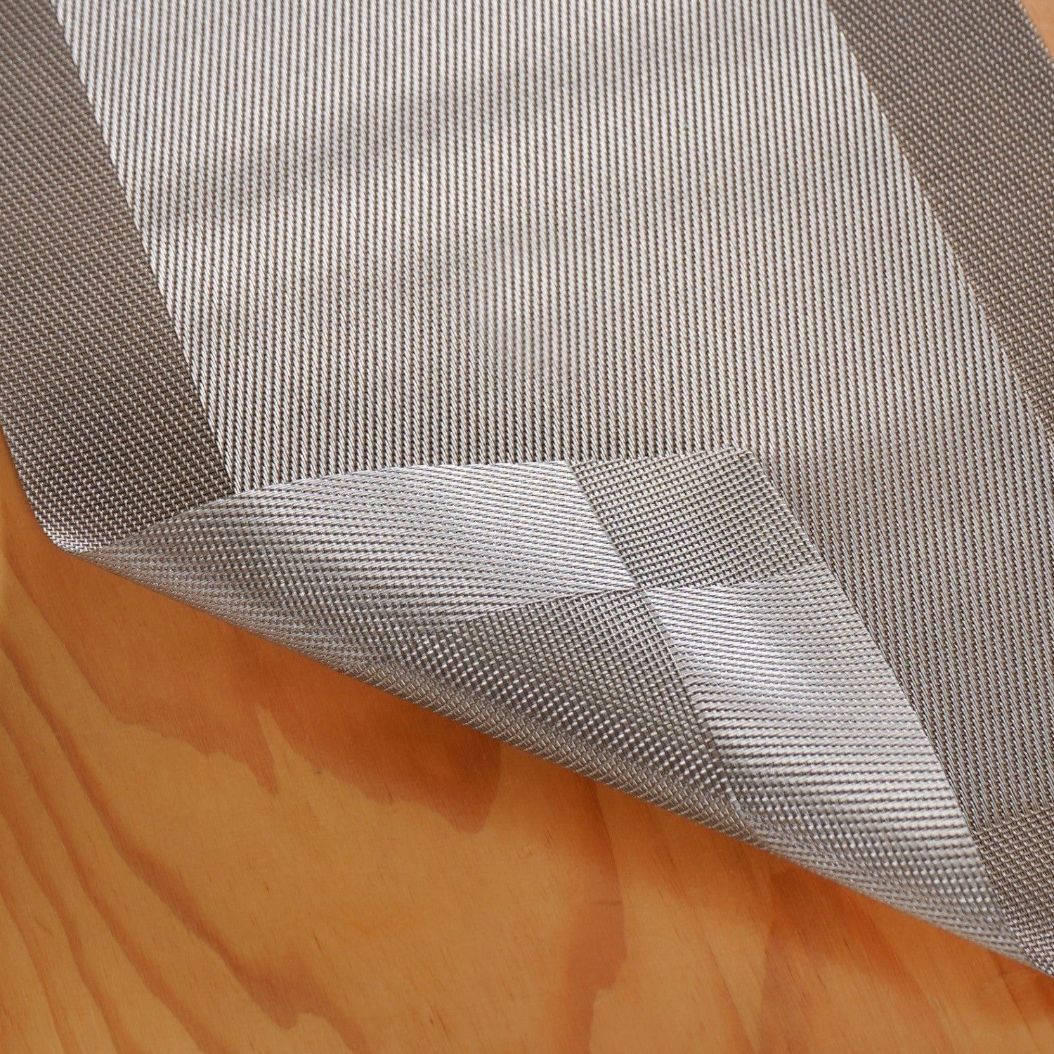 Dual Tone Reversible Table Runner Silver 180x30cm