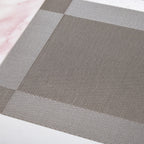 Dual Tone Grey Reversible Dining Table Mats Set Of 6