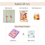Dual Flower Rakhi Gift Set