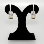 Dune Waves Chunky Silver Hoop Earrings