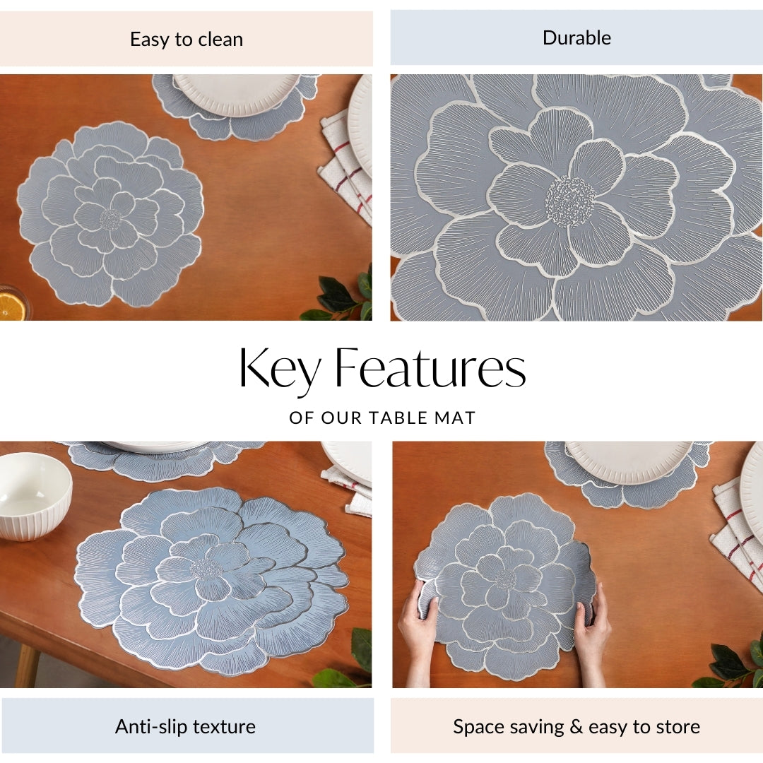Dusty Dawn Floral Table Mat Set Of 6