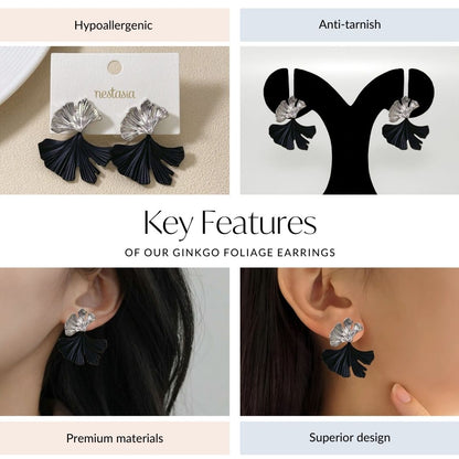 Ginkgo Foliage Earrings