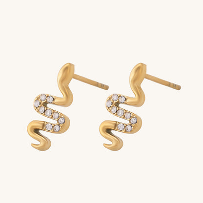 Snake Charm Stud Earrings