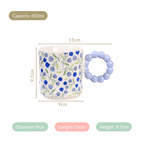 Lavender Blues Ceramic Coffee Mug Set Of 4 450ml