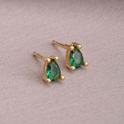 Stone Drop Stud Earrings