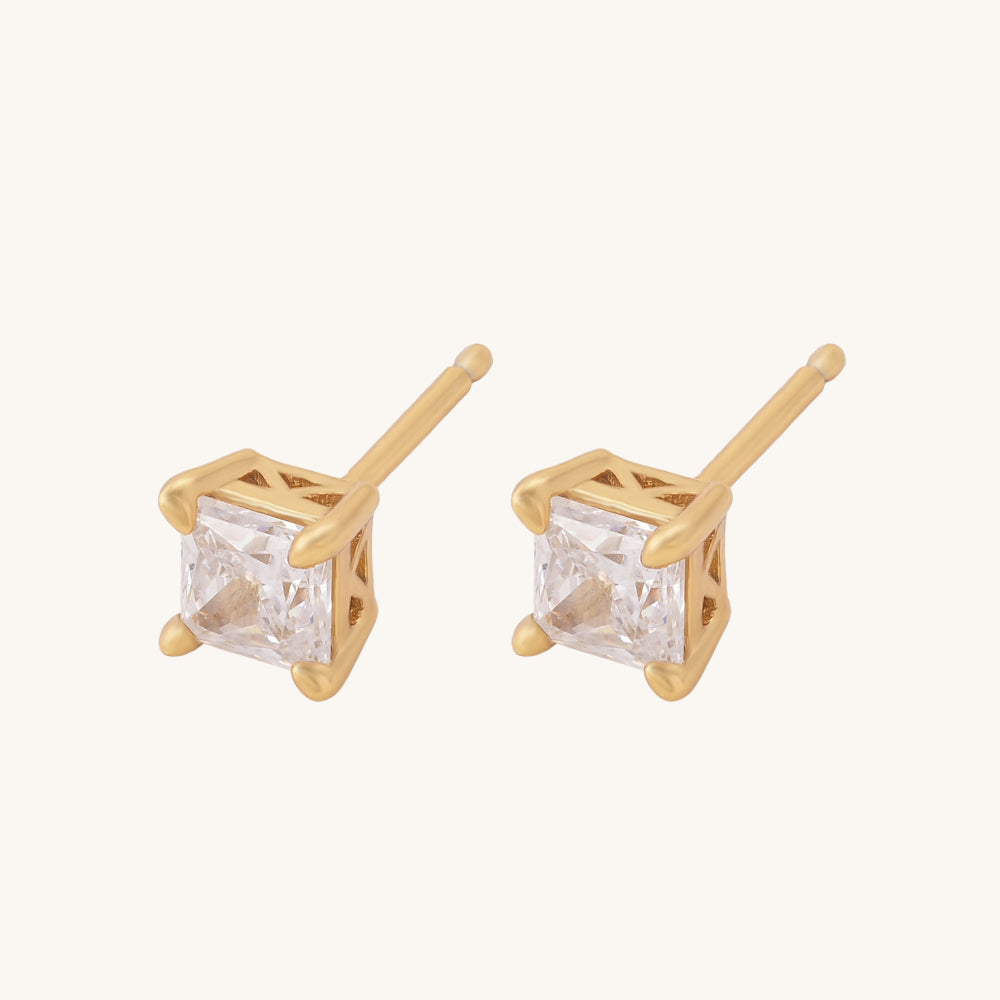 Princess Cut Diamond Stud Earrings