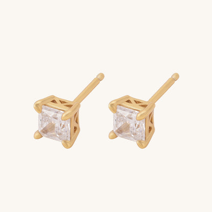 Princess Cut Diamond Stud Earrings