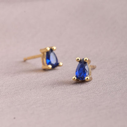 Stone Drop Stud Earrings