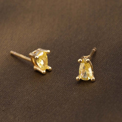 Stone Drop Stud Earrings