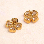 Dazzling Floral CZ Stud Earrings