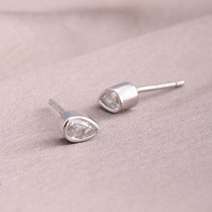Teardrop Desire Stud Earrings- 925 Silver