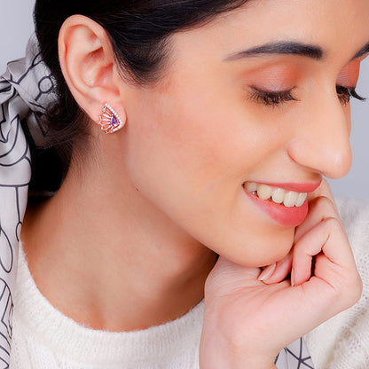 Rose Gold Notre Dame Earrings