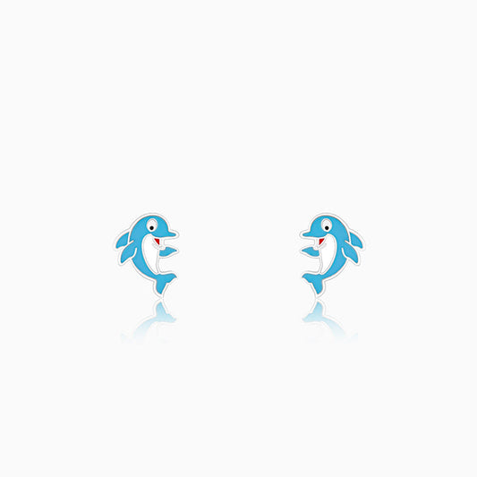 Silver Magic Dolphin Kids Earrings (4-12 yrs)